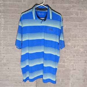 Under Armour Men's Striped Athletic Polo Shirt Size XL